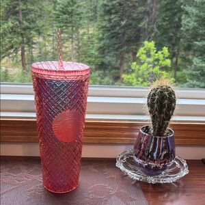 Starbucks Pink Iridescent Textured Tumbler
